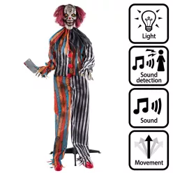 Halloweeni álló dekoráció - hentes bohóc (175 cm)