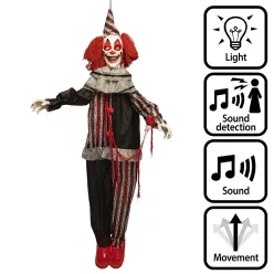 Függő Halloween dekoráció Mad Giggles bohóc (175 cm)