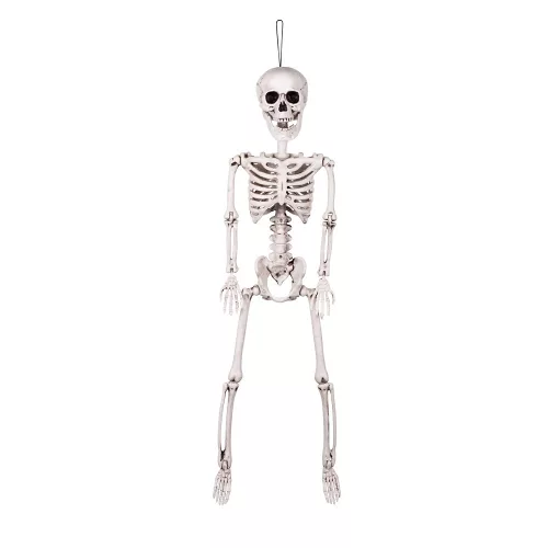 Függő Halloween dekoráció mozgatható csontváz (60 cm)