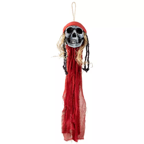 Függő Halloween dekoráció kalózkoponya (90 cm)