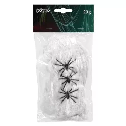 Műpókháló 20 g fehér with 3 póks