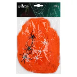 Műpókháló 100 g narancssárga with 6 póks UV