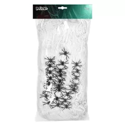 Műpókháló 500 g fehér with 25 póks