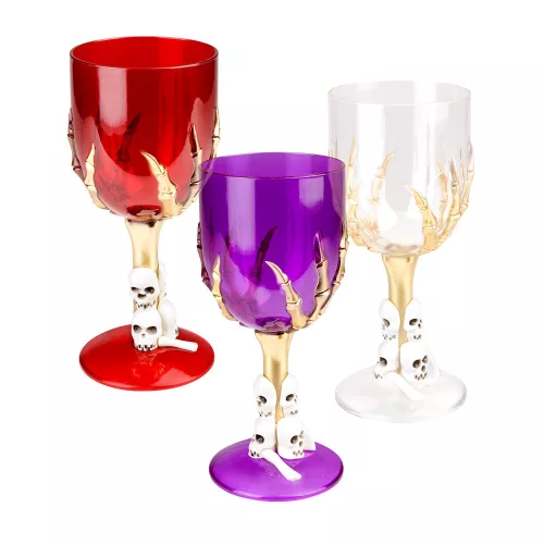 Műanyag kehely Koponya claw 3 kleuren vegyes (25 cl, 17.5 cm)