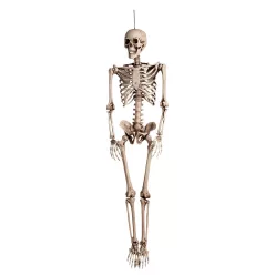 Függő Halloween dekoráció fehér csontváz (160 cm)