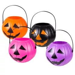 Halloween tök vödör 4 féle színben(14 x 16 cm)