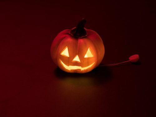 12cm-es cuki LED-es tök halloweenre