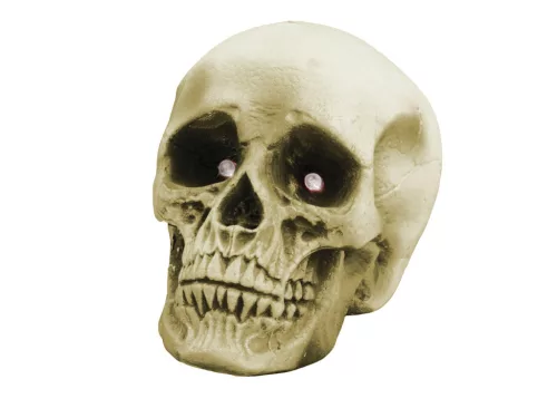 Halloween koponya - világító szemekkel 21x15x15cm 