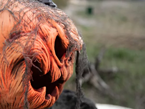 Halloweeni tök szörnyeteg - mozog és hangot ad ki! - 50 cm
