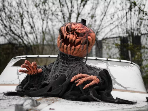 Halloweeni tök szörnyeteg - mozog és hangot ad ki! - 50 cm