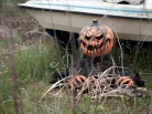 Halloweeni tök szörnyeteg - mozog és hangot ad ki! - 50 cm