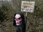 Halloween véres koponya 80cm - világít és hangot ad ki