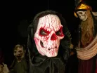 Halloween véres koponya 80cm - világít és hangot ad ki
