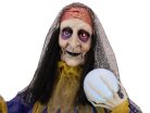 Halloweeni animált figura - jósnő - 50 cm