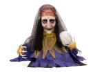 Halloweeni animált figura - jósnő - 50 cm