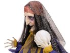 Halloweeni animált figura - jósnő - 50 cm