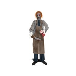 Halloween Zombi figura láncfűrészes, animált, 170 cm