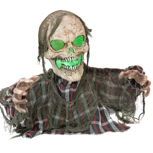 Halloweeni zombi szörnyeteg - animált, fény- és hangeffekttel