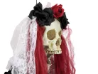 Halloween figura csontváz La Catarina, animált, 100cm
