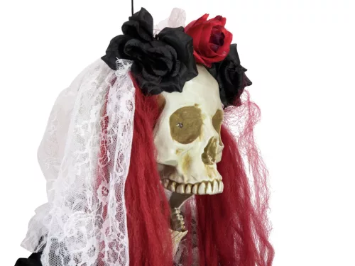 Halloween figura csontváz La Catarina, animált, 100cm