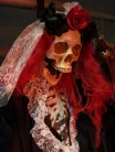 Halloween figura csontváz La Catarina, animált, 100cm