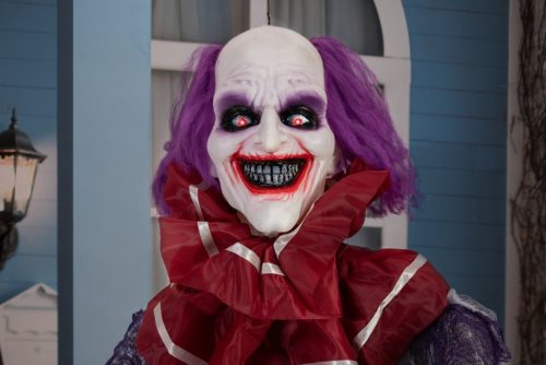 Halloween Bohóc figura, animált, 120cm