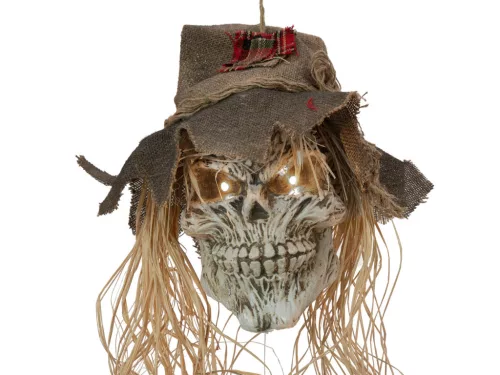 Halloween madárijesztő koponya, 70cm