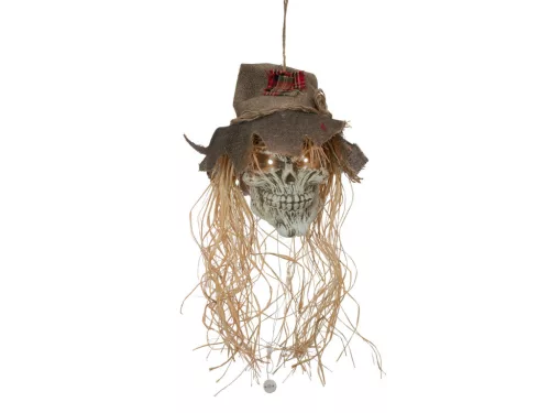 Halloween madárijesztő koponya, 70cm