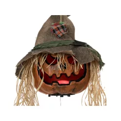 Halloween elátkozott tökfej, fény és hangeffekttel
