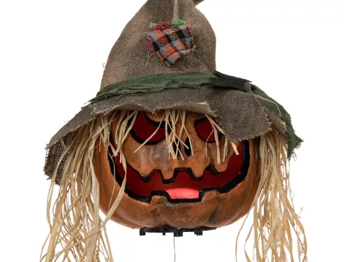 Halloween elátkozott tökfej, fény és hangeffekttel
