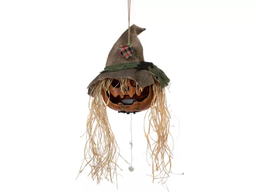 Halloween elátkozott tökfej, fény és hangeffekttel