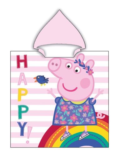 Peppa malac Happy strand törölköző poncsó 55x110 cm (Fast Dry)