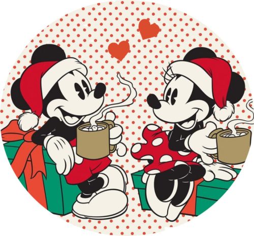 Disney Mickey Gift Karácsonyi formapárna, díszpárna 31x31 cm