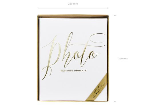 Fotóalbum  fehér, arany felirattal 22 oldal