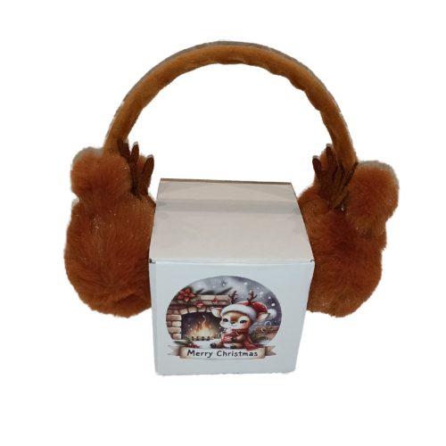 Rénszarvasos kerámia bögre fülmelegítővel