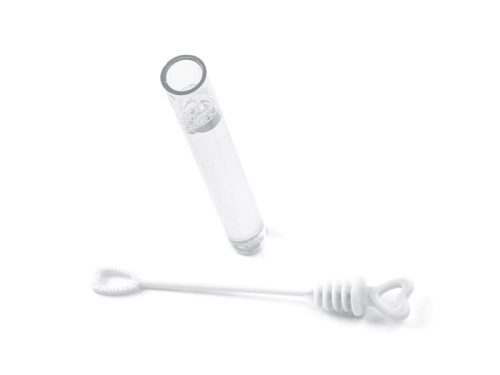 Buborékfújó - fehér szívecskés tetővel - 48 db