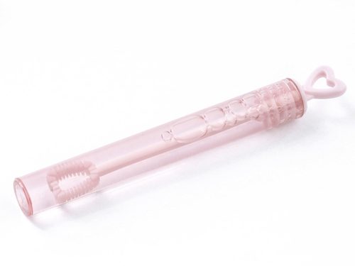 Rózsaszín szívecskés tetejű szappanbuborék fújó