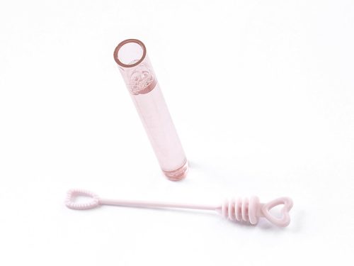 Rózsaszín szívecskés tetejű szappanbuborék fújó