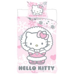   Hello Kitty Cozy Winter pamut ágyneműhuzat 140x200, 70x90 cm