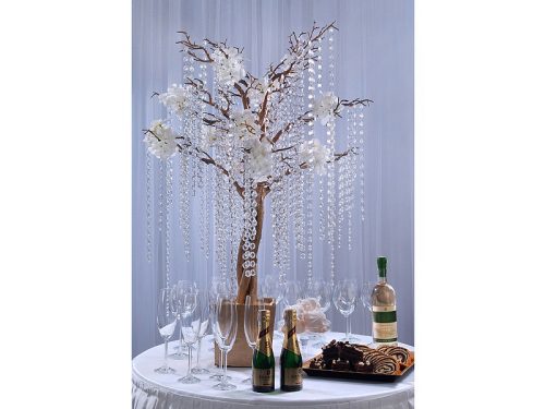 Kristályfüzér, színtelen, 1m