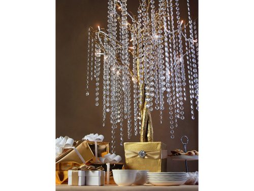 Kristályfüzér, színtelen, 1m