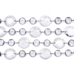 Kristályfüzér, színtelen, 1m
