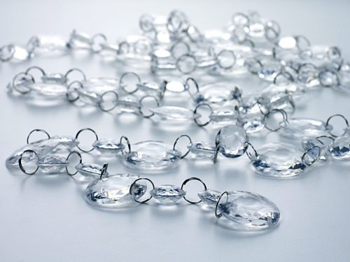 Kristályfüzér, színtelen, 1m