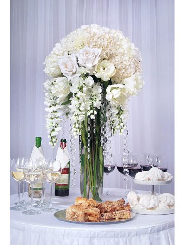 Kristályfüzér, színtelen, 1m