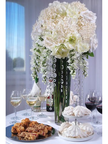 Kristályfüzér, színtelen, 1m