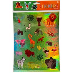 Állatos Jungle hologrammos matrica