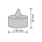  LED-es teamécses, narancssárga LED, 6 db