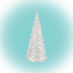 Karácsonyi asztali dísz, LED-es fenyőfa