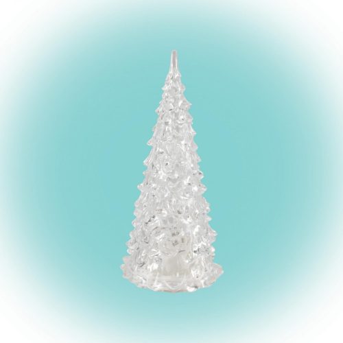 Karácsonyi asztali dísz, LED-es fenyőfa