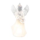 Akril angyal, melegfehér LED világítással - 2 féle